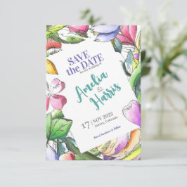 Anpassa Blommigt konturerad Spara datum Datumet