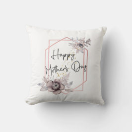 Anpassa Blommigtar för Photo Mors dag Rosa Grått Kudde