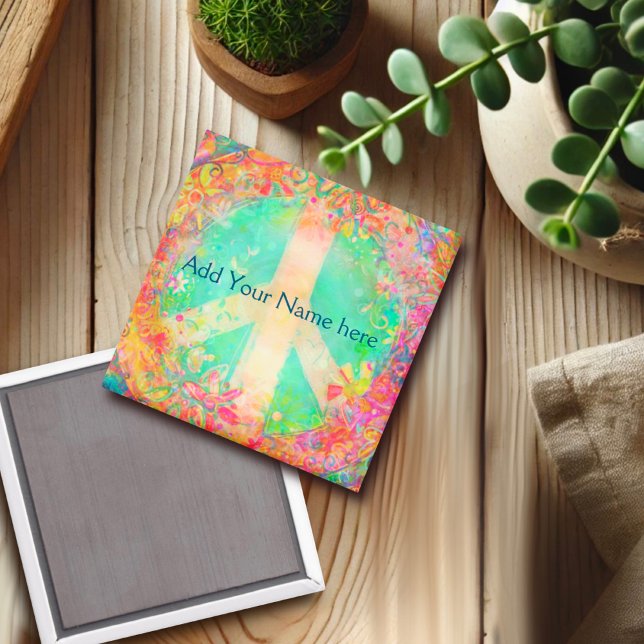 Anpassa Blommigten för Söt av eget Fredstecken Magnet (Skapare uppladdad)