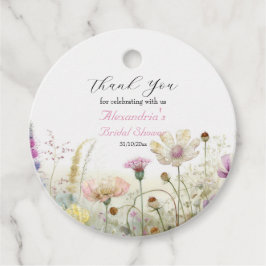 Anpassa blommor i Vilden Möhippa Tack Gåvor Etiketter