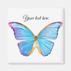 Anpassa BLUE BUTTERFLY Magnet