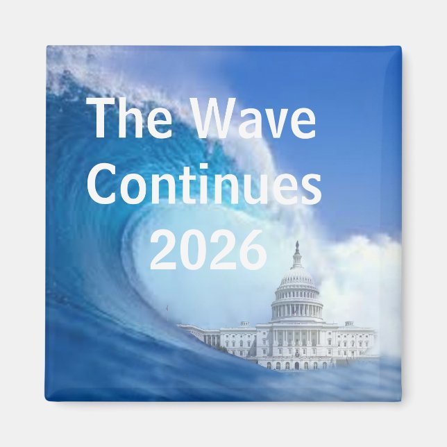 Anpassa Blue Wave Election 2026 Magnet (Framsidan)