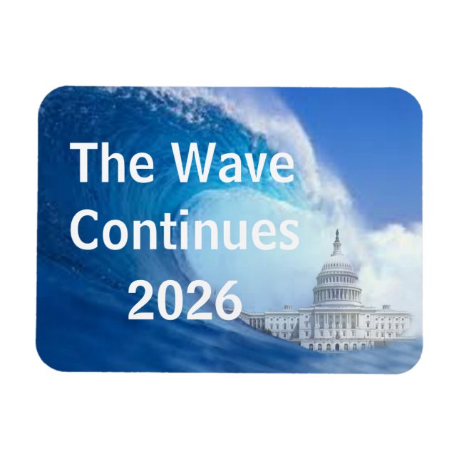 Anpassa Blue Wave Election 2026 Magnet (Horisontell)