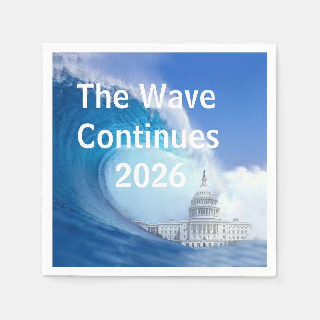 Anpassa Blue Wave Election 2026 Pappersservett (Framsidan)