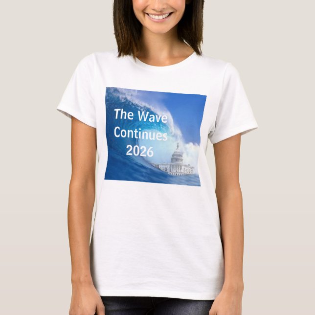 Anpassa Blue Wave Election 2026 T Shirt (Framsida)