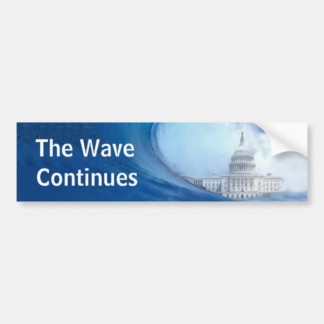 Anpassa Blue Wave-val 2024 Bumper-symbol Bildekal (Framsidan)