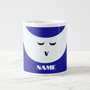 Anpassa Blue White Ansikte Jumbo Mugg