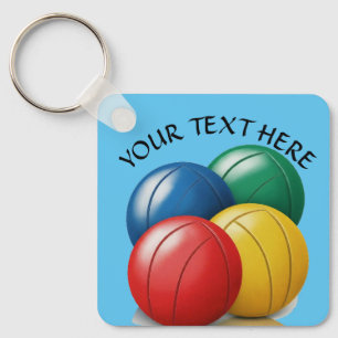 Anpassa Bocce Boll Redigera Namn Gift Nyckelring