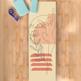 Anpassa Boho Modern Abstrakt Pastel Yoga Mat