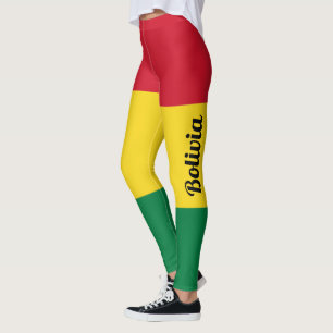 Anpassa Bolivia Flagga Leggings