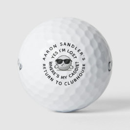 Anpassa Borttappaden Namn Caddie Golf Boll Funny