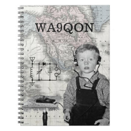 Anpassa Brev Radio Boy för samtal Anteckningsbok Med Spiral