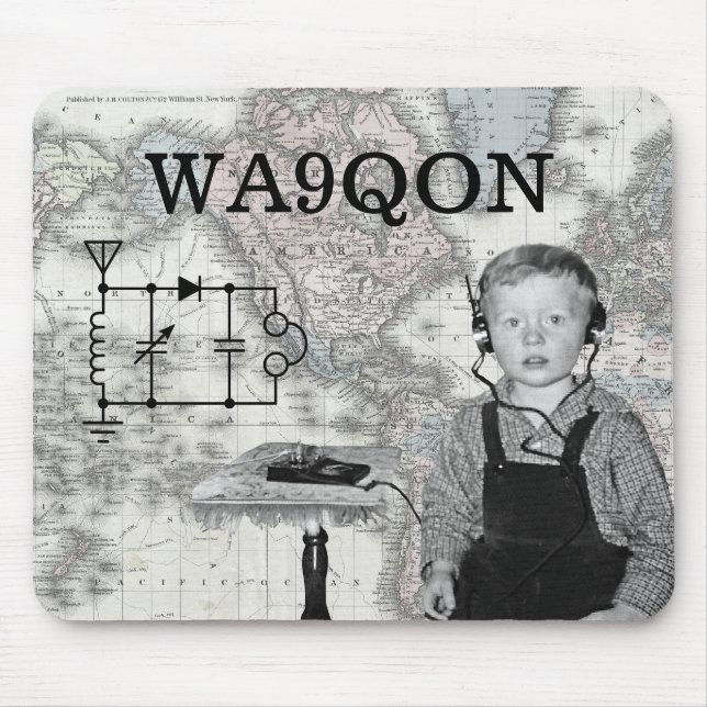 Anpassa Brev Radio Boy för samtal Musmatta (Framsidan)