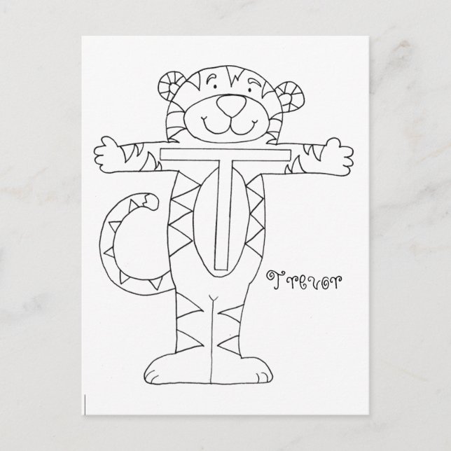 Anpassa Brev T Färg Me-vykort Vykort (Framsida)