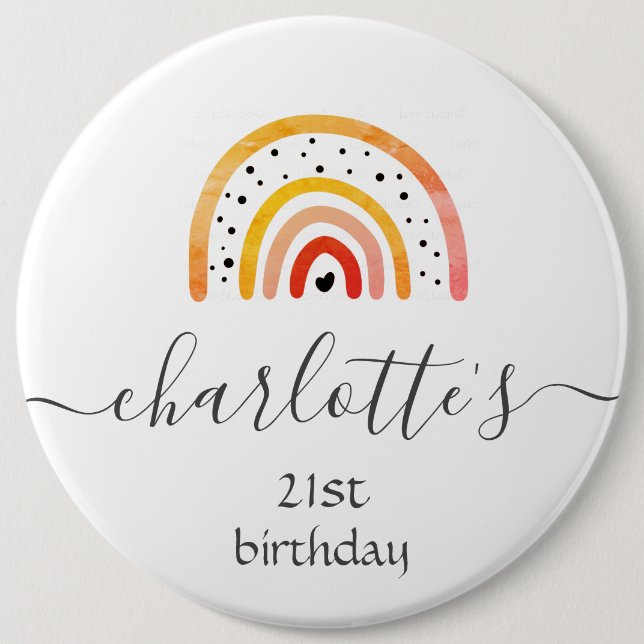 Anpassa bricka - Orangen för regnbågsblod Knapp (Framsida)