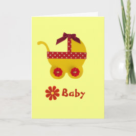 Anpassa Bright Gult- och Red baby-transport Kort