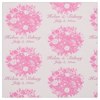 Anpassa Bröllop Fabric Rosa ros Tyg
