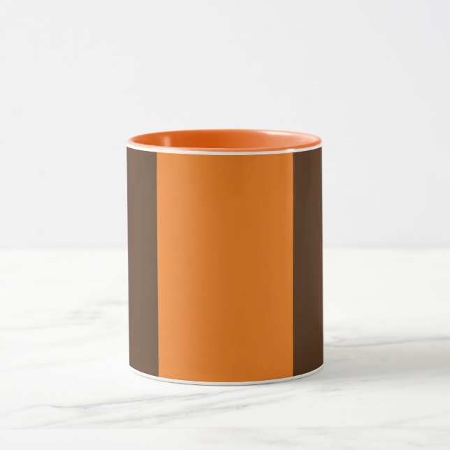 Anpassa Brown och Orange Lägg till idrottslag Namn Mugg (Center)