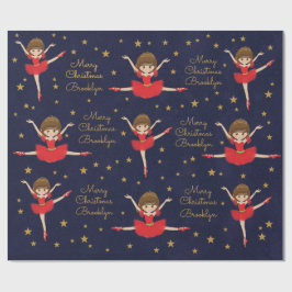 Anpassa Brunette Jul Ballerina Presentpapper