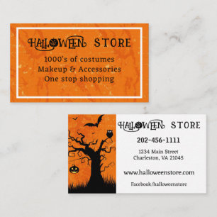 Anpassa butikskonstummerbutiken för Halloween Visitkort