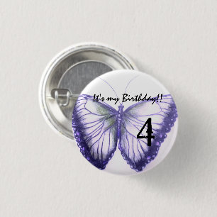 Anpassa Butterfly Button Det är min födelsedag Knapp