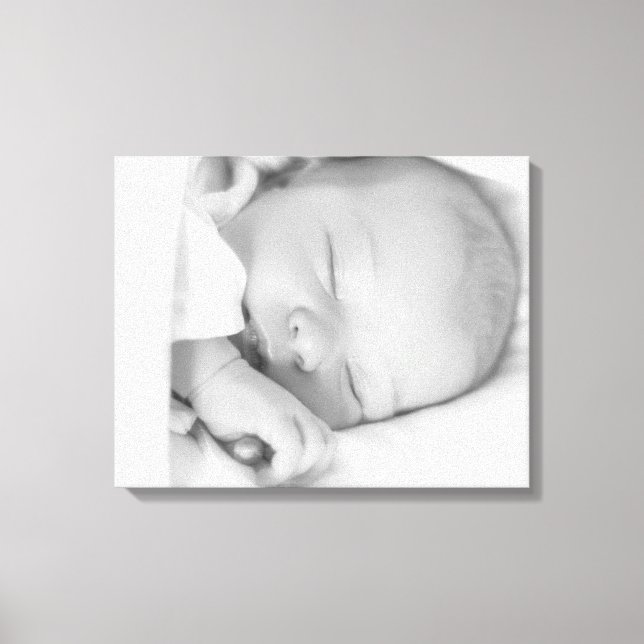 Anpassa Canvas Art-Black och White Photo Baby (Framsida)