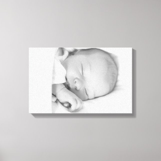 Anpassa Canvas Art-Black och White Photo Baby (Framsida)