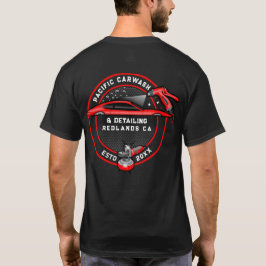 Anpassa Carwash Detailer Fram- och Bakdesign T Shirt