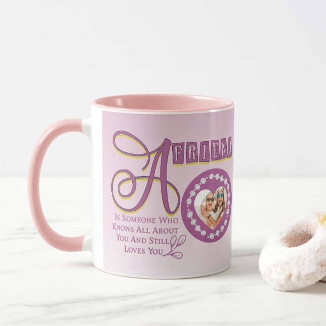 Anpassa Chicen Modern bästa vänner Mugg (Med munk)