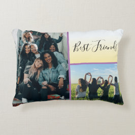 Anpassa Chicen Modern bästa vänner Prydnadskudde