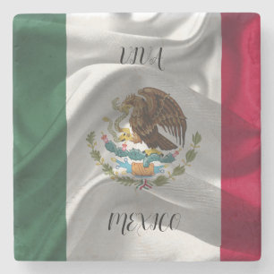 Anpassa Coola Mexikos Flagga Design Stenunderlägg