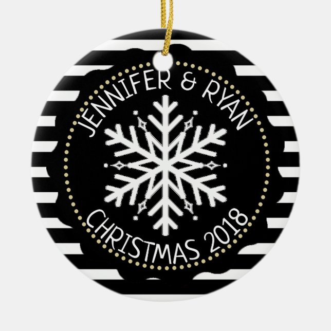 Anpassa Couppes fotosvarta vitlök Julgransprydnad Keramik (Framsidan)