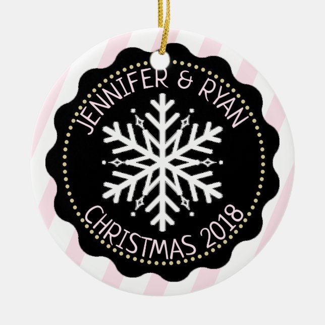 Anpassa Couppes fotosvarta vitlök Julgransprydnad Keramik (Framsidan)