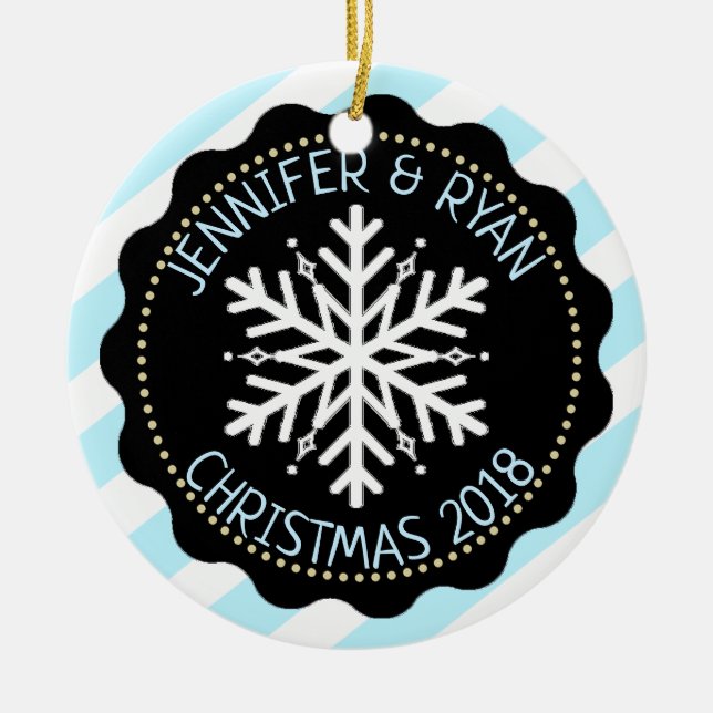 Anpassa Couppes fotosvarta vitlök Julgransprydnad Keramik (Framsidan)