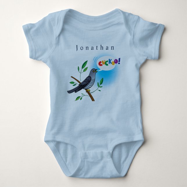 Anpassa Cuckoo Bird på Gren Pojke T Shirt (Framsida)
