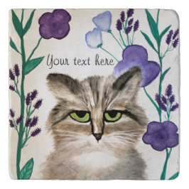 Anpassa - Cute Cat Art Trivet