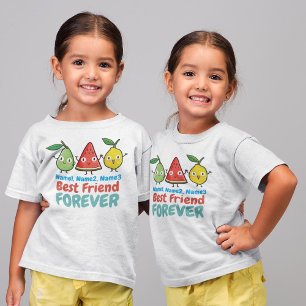 Anpassa Cute Fruits BFF Girl's T-Shirt