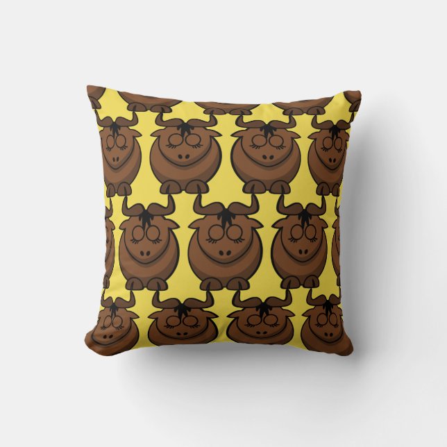 Anpassa Cute Gnu Kudde (Framsida)