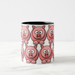 Anpassa Cute Gris Två-Tonad Mugg