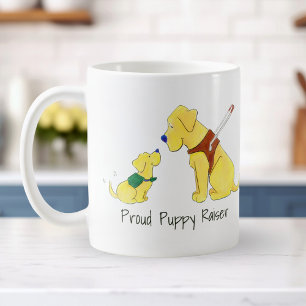 Anpassa Cute Guide-Hund och Puppy-in-utbildning Kaffemugg