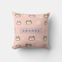 Anpassa Cute Kawaii Pastel Frog Design på Rosa