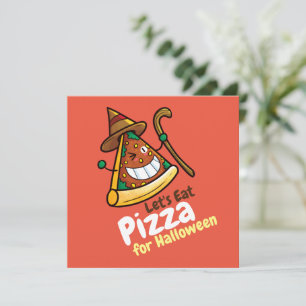 Anpassa Cute Låt oss Eat Pizza-inbjudan