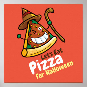 Anpassa Cute Låt oss Eat Pizza Poster