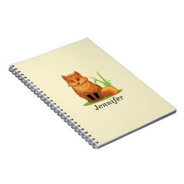 Anpassa Cute Little Fox Back to school Anteckningsbok