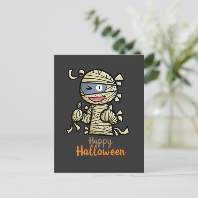 Anpassa Cute Lycklig Mummy-vykort Vykort (Stående Fram)