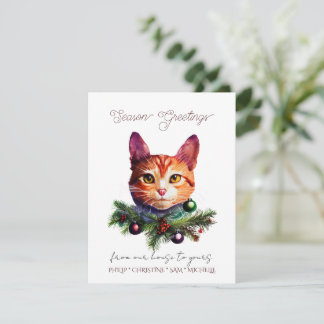 Anpassa Cute Orange Cat-julen