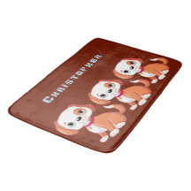 Anpassa Cute Puppy Mörk Red Orange Backgrou