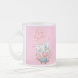 Anpassa | Cute Rosa Elephant Mugg