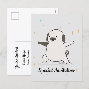 Anpassa Cute Yoga Hund för Hund och Yoga Älskare Helg Vykort