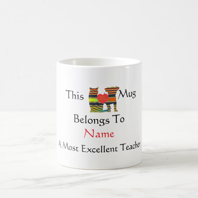 Anpassa de bästa lärarvännerna kaffemugg (Center)
